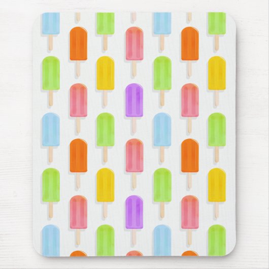 Summer Rainbow Popsicles Pattern Mousepad (Vorne)