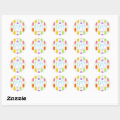 Summer Rainbow Popsicles Pattern Runder Aufkleber (Blatt)