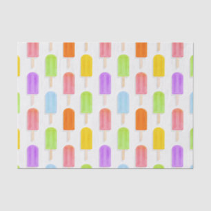 Summer Rainbow Popsicles Pattern Seidenpapier