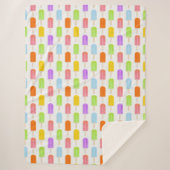 Summer Rainbow Popsicles Pattern Sherpadecke (Vorderseite)