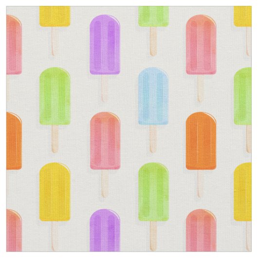 Summer Rainbow Popsicles Pattern Stoff (Nahaufnahme)