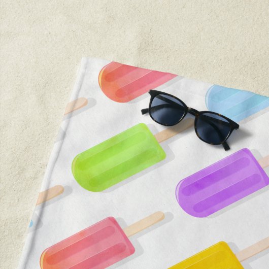 Summer Rainbow Popsicles Pattern Strandtuch (Beispiel)