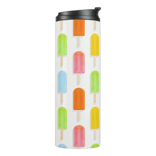 Summer Rainbow Popsicles Pattern Thermosbecher (Nach links gedreht)
