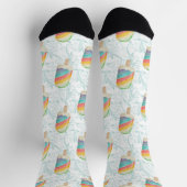 Summer Rainbow Popsim und Aquamarine Wirbel Socken (Oben)