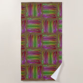 Summer Rainbow Typografy Colorful Text Pattern Strandtuch (Vorderseite)