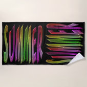 Summer Rainbow Typografy Colorful Text Strandtuch (Vorderseite)