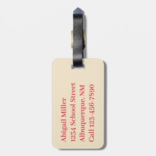 Summer Raspberry Watercolor Coquette Gepäckanhänger (Rückseite vertikal)