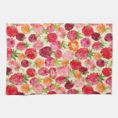 Summer Raspberry Watercolor Coquette Geschirrtuch (Horizontal)