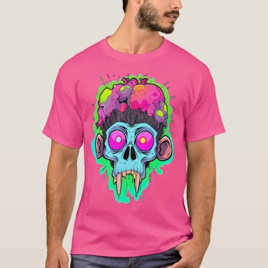 Summer Rave Edm Monkey Dj Psychedelic Festival T-Shirt (Vorderseite)
