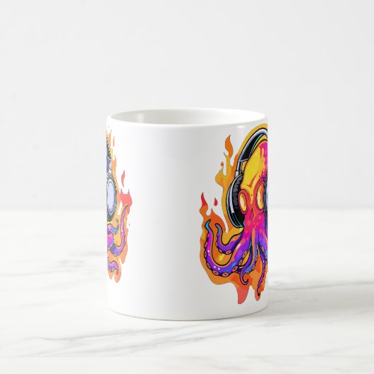 Summer Rave Fire Octopus Dj Edm Festival Kaffeetasse (Mittel)