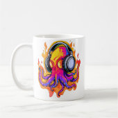 Summer Rave Fire Octopus Dj Edm Festival Kaffeetasse (Links)