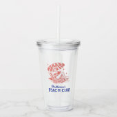 Summer Reading Blue Beach Club Party Acryltrinkbecher (Vorderseite)