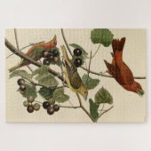 Summer Red Bird (Tanager) Audubon Birds of America Puzzle (Horizontal)