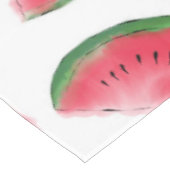 Summer Red Green Watermelon Wasserfarbenes Muster Tischdecke (Schrägansicht)