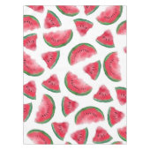 Summer Red Green Watermelon Wasserfarbenes Muster Tischdecke (Vorderseite)