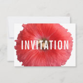 Summer Red Hollyhock (neu) Einladung (Vorderseite)