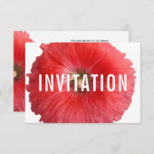 Summer Red Hollyhock (neu) Einladung (Vorne/Hinten)