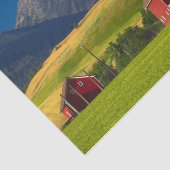 Summer Red Mountain Barns  Seidenpapier (Ausschnitt)