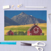 Summer Red Mountain Barns  Seidenpapier (Handwerk)