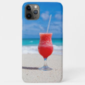 Summer Red Strawberry Margarita On Tropical Beach Case-Mate iPhone Hülle (Rückseite)