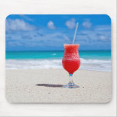 Summer Red Strawberry Margarita On Tropical Beach Mousepad (Vorne)