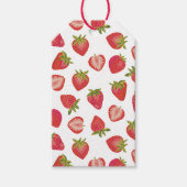 Summer Red Strawberry Pattern Geschenkanhänger (Vorderseite)
