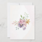 Summer Retirement Party Aquarell Blume Rosa Einladung (Rückseite)