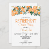 Summer Retirement Party, Orange Citrus Thema Einladung (Vorne/Hinten)