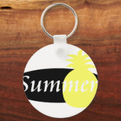 Summer Retro Ananas Design Schlüsselanhänger (Vorderseite)