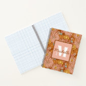 Summer Retro Blume | Monogram-Notebook Notizblock (Innenseite)