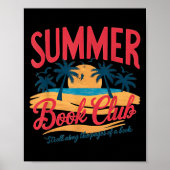 Summer Retro Book Club Funny Beach Vacation Poster (Vorne)
