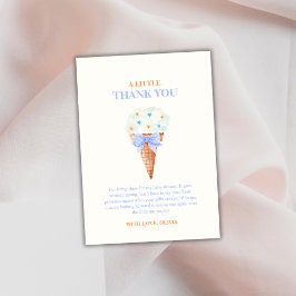 Summer Retro Bow Star Ice Cream Baby Dusche Dankeskarte