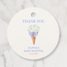 Summer Retro Bow Star Ice Cream Baby Dusche Geschenkanhänger
