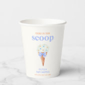 Summer Retro Bow Star Ice Cream Baby Dusche Pappbecher (Rückseite)