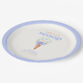 Summer Retro Bow Star Ice Cream Baby Dusche Pappteller (Schrägansicht)