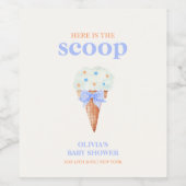 Summer Retro Bow Star Ice Cream Baby Dusche Weinetikett (Einzelnes Label)