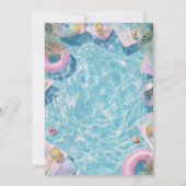 Summer Retro Disco Sweet 16 Pool Vibes Party Einladung (Rückseite)