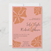 Summer Retro Groovy farbenfrohe florale Daisy Hipp Einladung (Vorderseite)