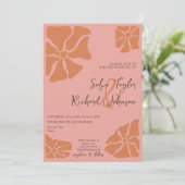 Summer Retro Groovy farbenfrohe florale Daisy Hipp Einladung (Stehend Vorderseite)