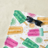 Summer Retro Pastel Ice Creme Muster Personalisier Strandtuch (Beispiel)