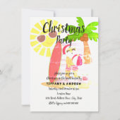 Summer Retro Weihnachts Party Weihnachtsmann einla Einladung (Vorderseite)