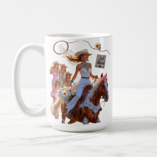 Summer Ride to Forever – Cowgirl Wedding Bliss" Kaffeetasse (Links)