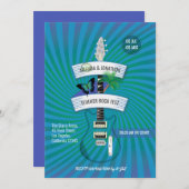 Summer Rock Festival Wedding Einladung (Vorne/Hinten)