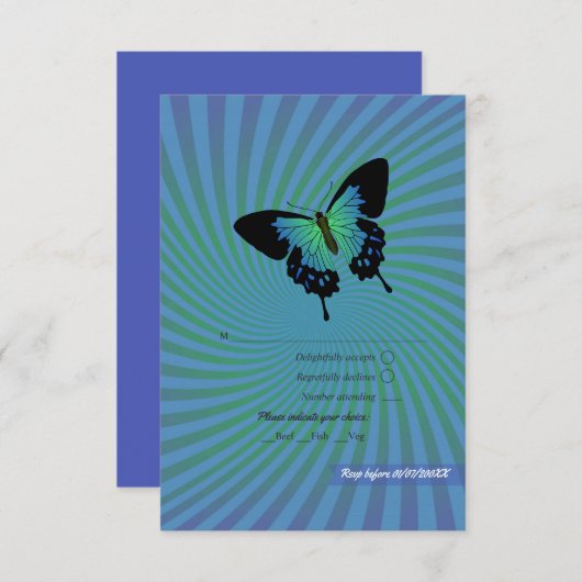 Summer Rock Festival Wedding RSVP Karte (Vorne/Hinten)