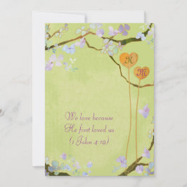 Summer Romance Lime Green Wedding Einladung