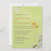 Summer Romance Lime Green Wedding Einladung (Rückseite)