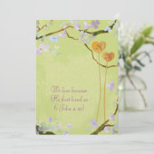 Summer Romance Lime Green Wedding Einladung (Stehend Vorderseite)