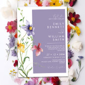 Summer Romantic Floral Meadow Stylish Wedding Einladung