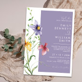 Summer Romantic Floral Meadow Stylish Wedding Einladung