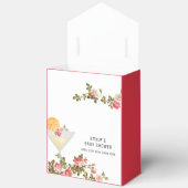 Summer Rose Brunch Bubbly Champagner Baby Dusche Geschenkschachtel (Offen)